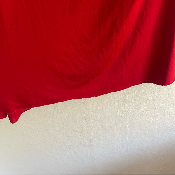 Oh Polly Sabine Mid Rise Maxi Skirt in Fire Red Heart Detail Womens Size 8 - Picture 8 of 9